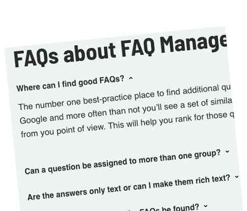 FAQ Manager Sample
