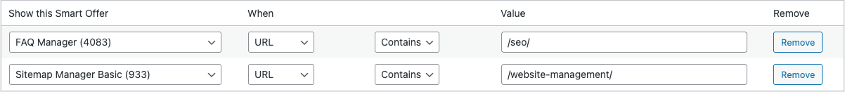 Smart Offer Rules Screenshot